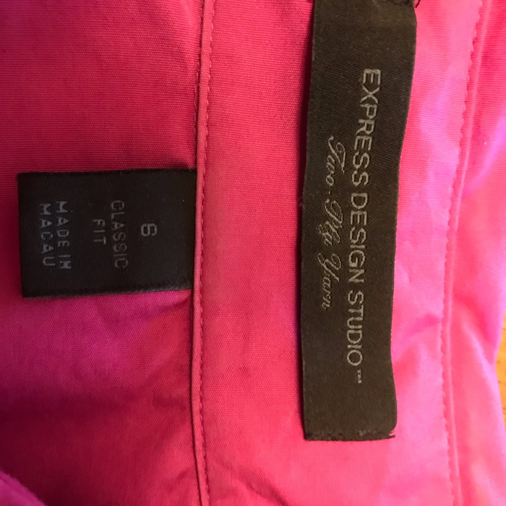 Express Fuchsia Pink Button Up In Size Small. - image 8
